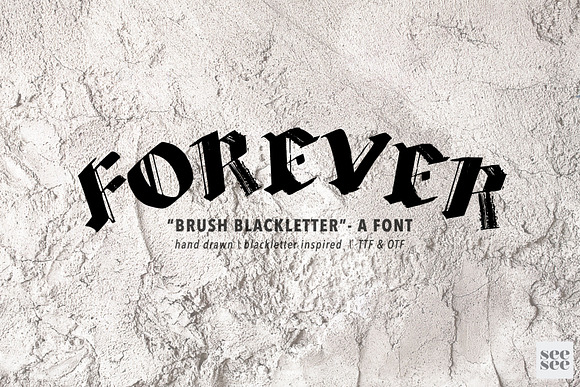Brush Blackletter - Hand Drawn Font in Blackletter Fonts - product preview 3