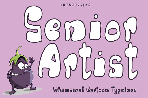 Senior Artist | Whimsical Cartoon in Display Fonts - product preview 5