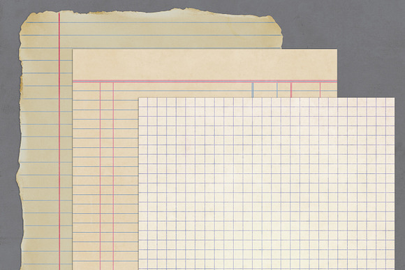 Old homework papers in Textures - product preview 2