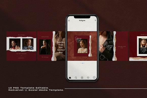 Redvalvet - Instagram Template + SG in Instagram Templates - product preview 1