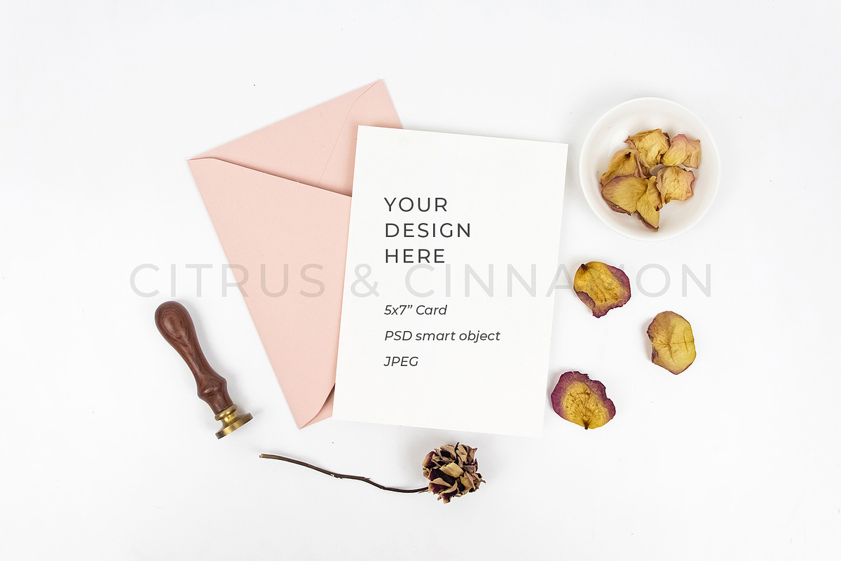 5x7 Card & Invitation Mockup 1546 in Print Mockups - product preview 8