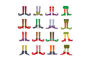 Elf feet flat cartoon colourful