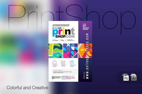 Creative Online Print Shop Poster