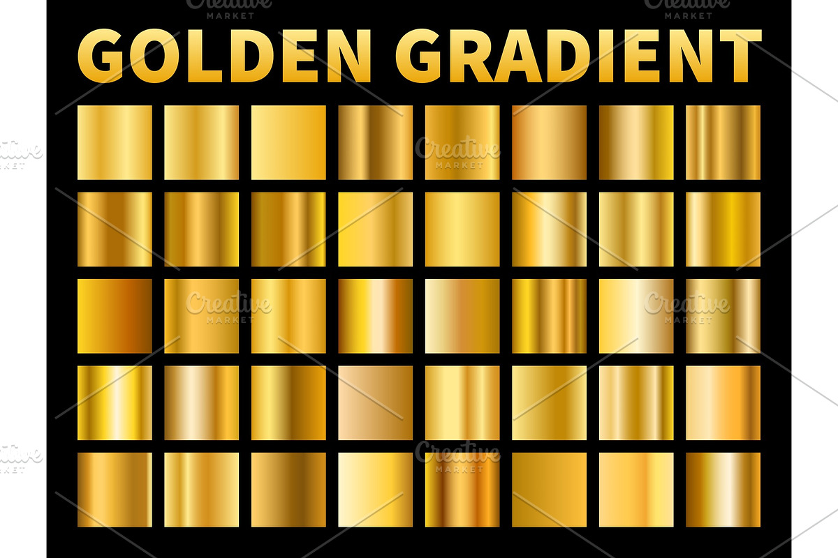 Golden gradients. Gold squares metal in Textures - product preview 8