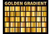 Golden gradients. Gold squares metal