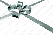 Silver Bow Ribbon Gift