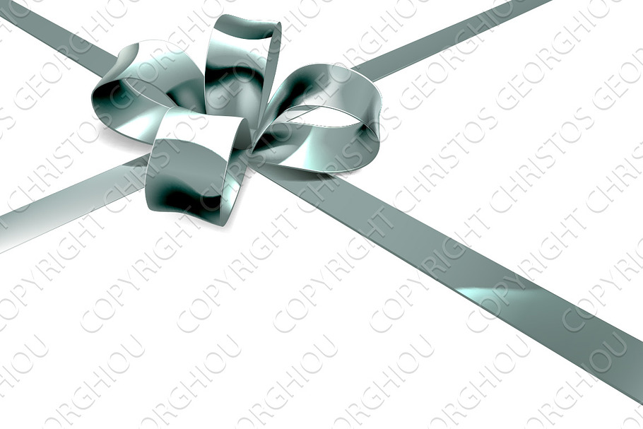 Silver Bow Ribbon Gift in Illustrations - product preview 8