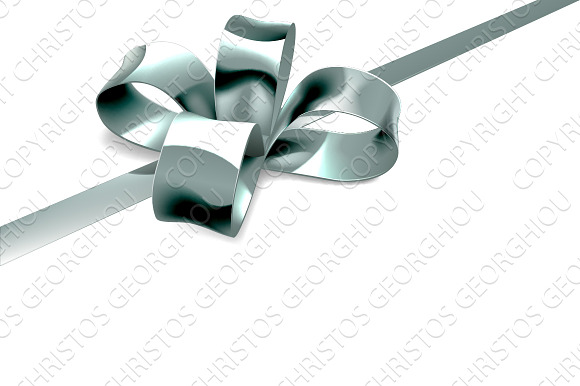 Silver Bow Ribbon Gift in Illustrations - product preview 1