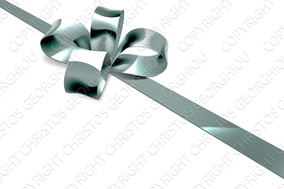 Silver Bow Ribbon Gift in Illustrations - product preview 2