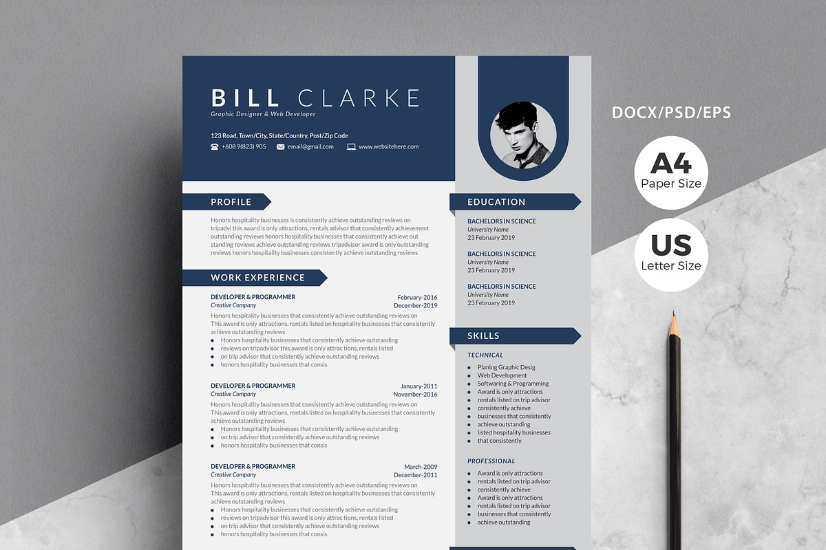 Word Resume & Cover Letter in Resume Templates - product preview 8