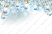 Christmas Bauble Background Top Bord