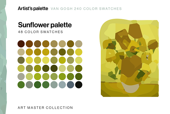 Van Gogh 240 Color Swatches palette in Add-Ons - product preview 1
