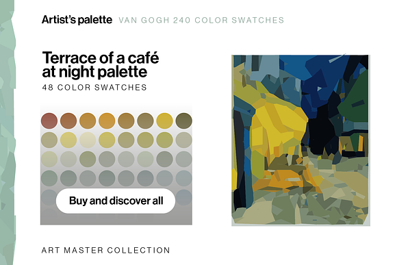 Van Gogh 240 Color Swatches palette in Add-Ons - product preview 6