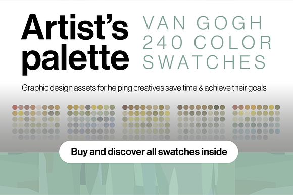 Van Gogh 240 Color Swatches palette in Add-Ons - product preview 8
