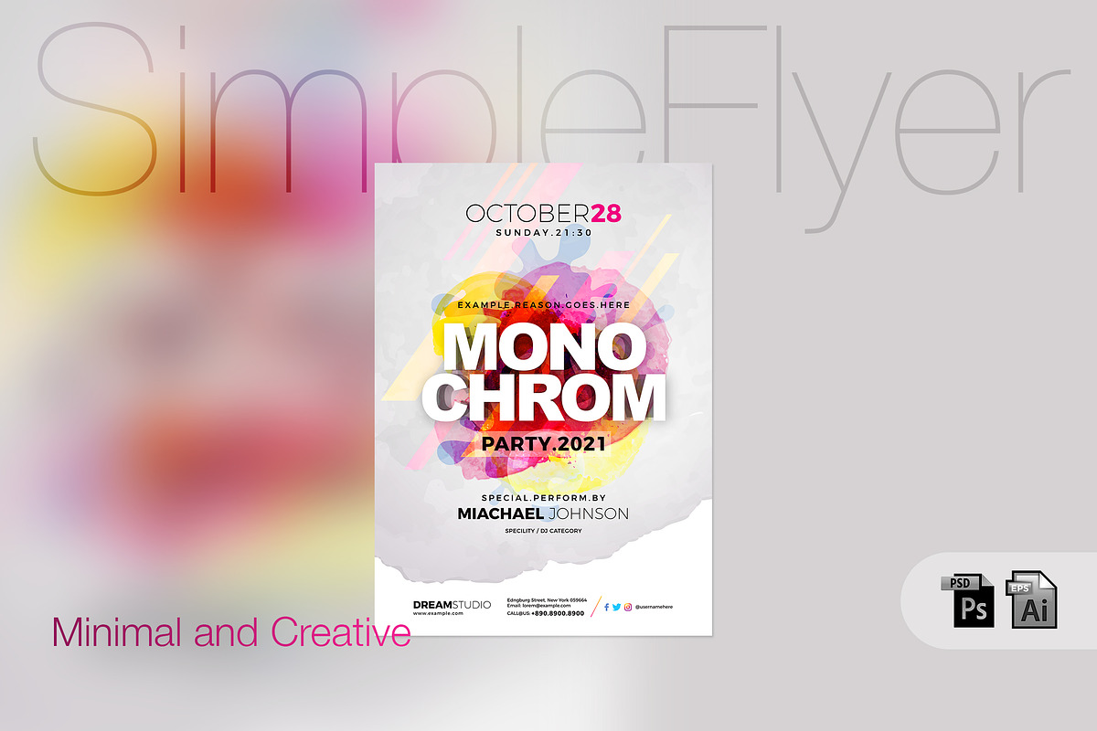Creative Simple Party Poster / Flyer in Flyer Templates - product preview 8