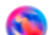Colorful blurred motion in sphere