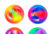Colorful blurred motion in spheres