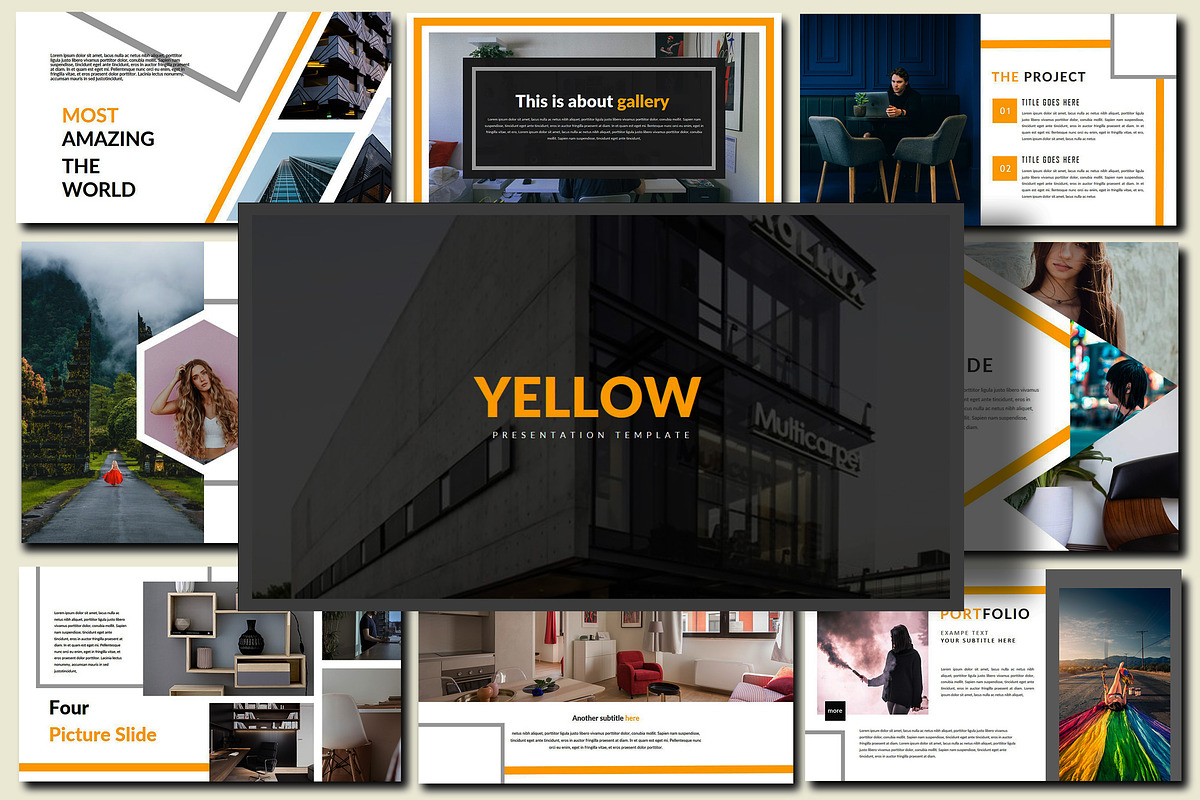 Yellow - Innovative PowerPoint in PowerPoint Templates - product preview 8