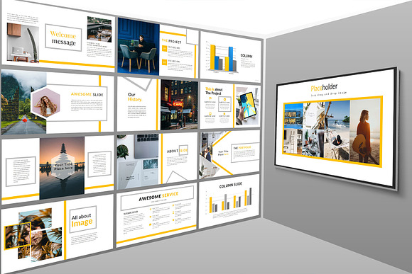 Yellow - Innovative PowerPoint in PowerPoint Templates - product preview 4