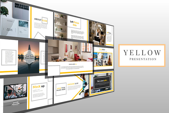 Yellow - Innovative PowerPoint in PowerPoint Templates - product preview 6