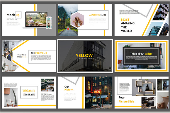 Yellow - Innovative PowerPoint in PowerPoint Templates - product preview 7