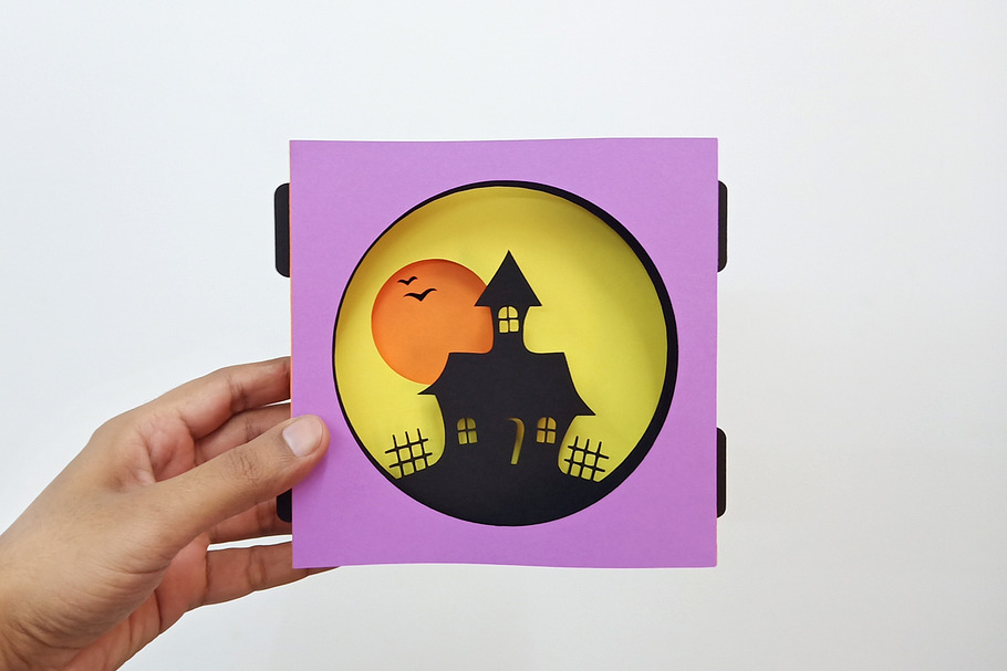 Haunted Mansion card - 3d papercraft