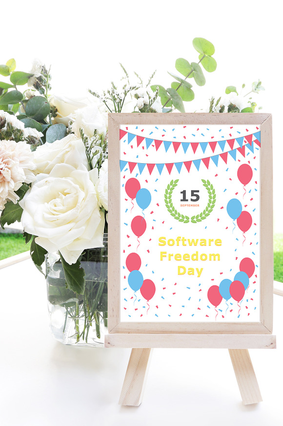 Software Freedom Day - September 15 in Postcard Templates - product preview 5