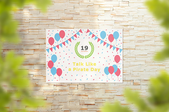 Talk Like a Pirate Day in Card Templates - product preview 4