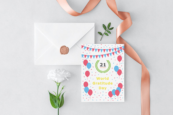 World Gratitude Day - September 21 in Postcard Templates - product preview 1