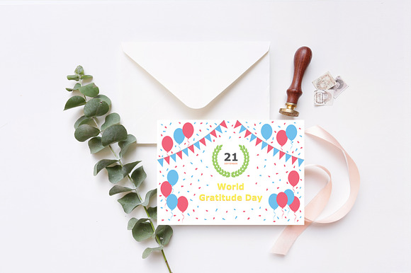 World Gratitude Day - September 21 in Postcard Templates - product preview 2