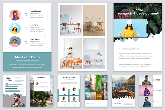 A4 Portal Modern Powerpoint Template in PowerPoint Templates - product preview 7
