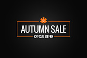 Autumn sale label design background