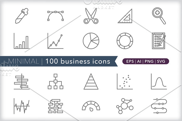 Minimal 100 business icons in Business Icons - product preview 3