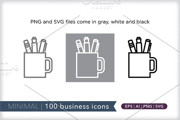 Minimal 100 business icons in Business Icons - product preview 9