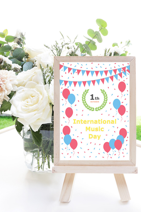 International Music Day - October 1 in Postcard Templates - product preview 6
