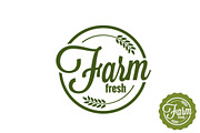 Farm fresh logo. Farm produce stamp.
