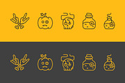 Simple Vector Halloween Icons Set