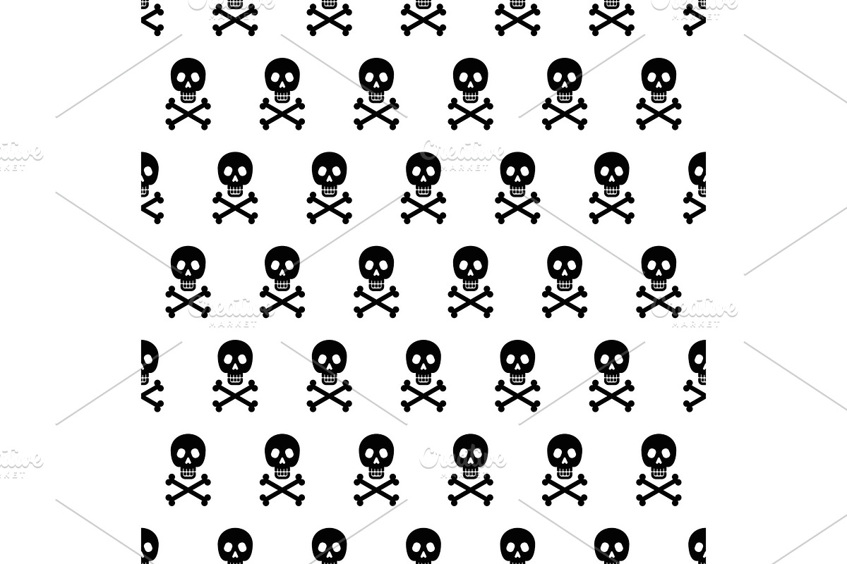 Seamless pattern with skull in Textures - product preview 8