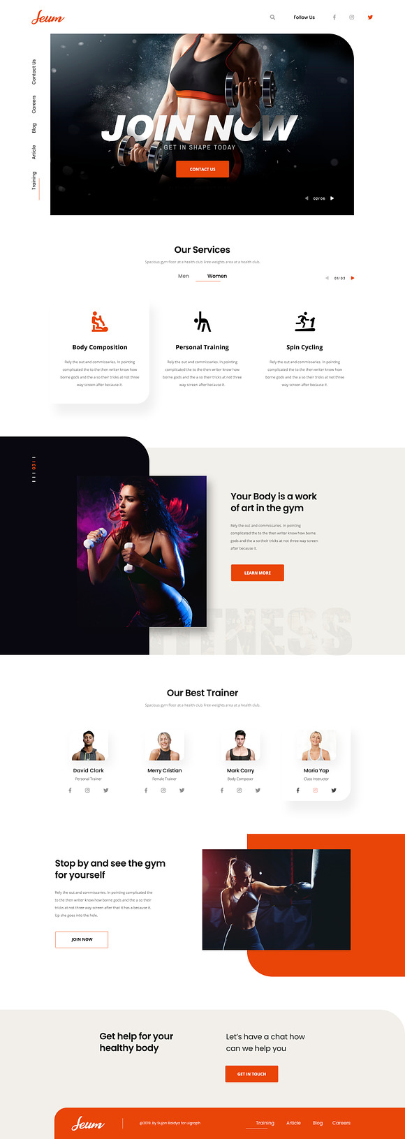 Fitness Landing Page in Landing Page Templates - product preview 2