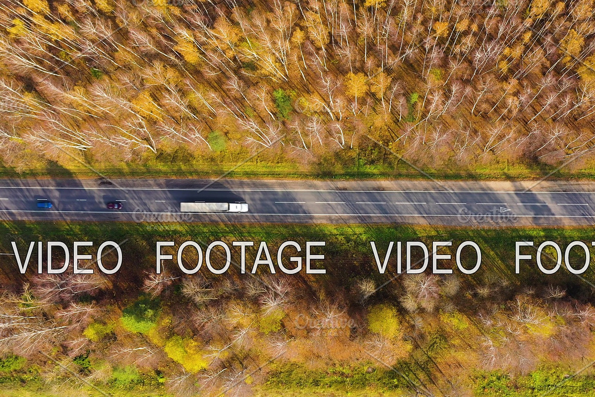 Road in the autumn forest aerial in Graphics - product preview 8