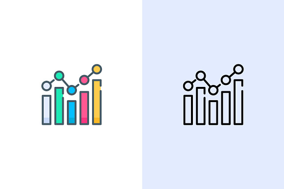 Graph and Diagram Concept Icons in Infographic Icons - product preview 1