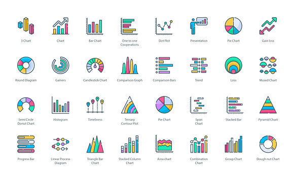 Graph and Diagram Concept Icons in Infographic Icons - product preview 3