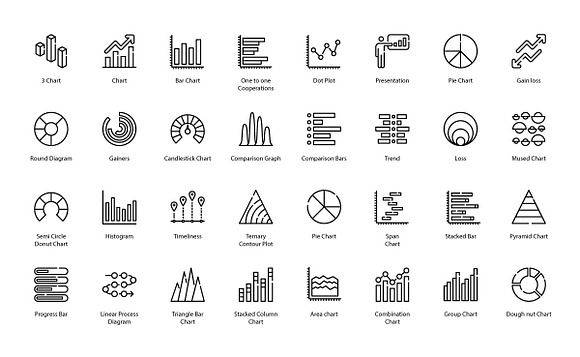 Graph and Diagram Concept Icons in Infographic Icons - product preview 4
