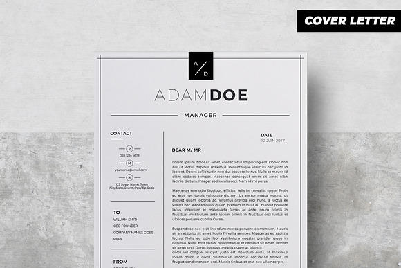 Resume Template & Business Card in Resume Templates - product preview 4