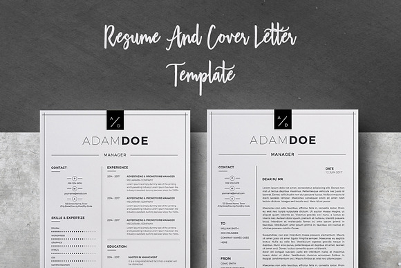 Resume Template & Business Card in Resume Templates - product preview 6