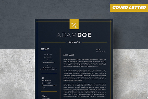 Resume Template & Business Card in Resume Templates - product preview 7