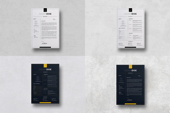 Resume Template & Business Card in Resume Templates - product preview 8