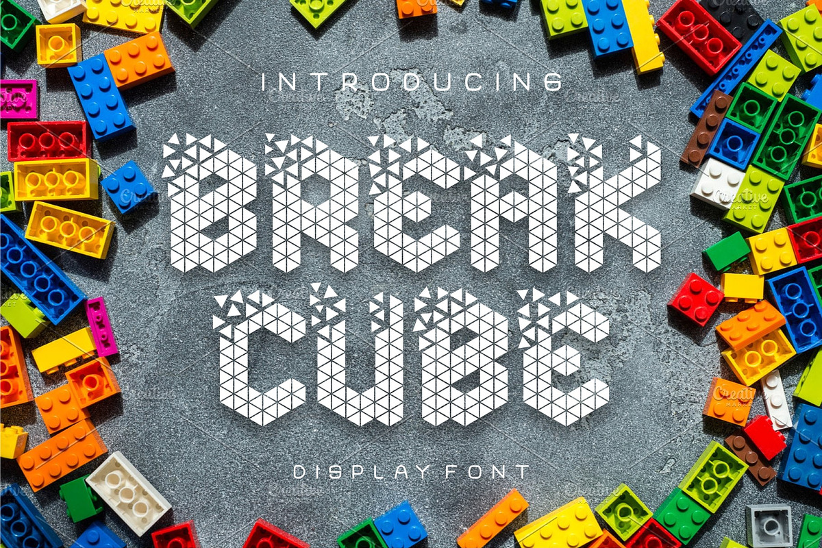 Break Cube Display Font in Display Fonts - product preview 8