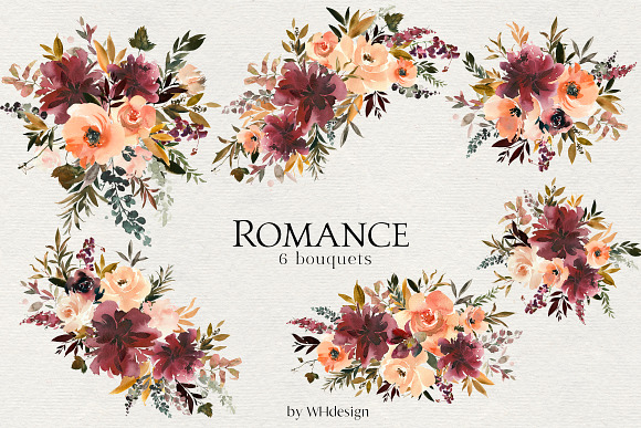 Romance Floral Clip Art Collection in Illustrations - product preview 1