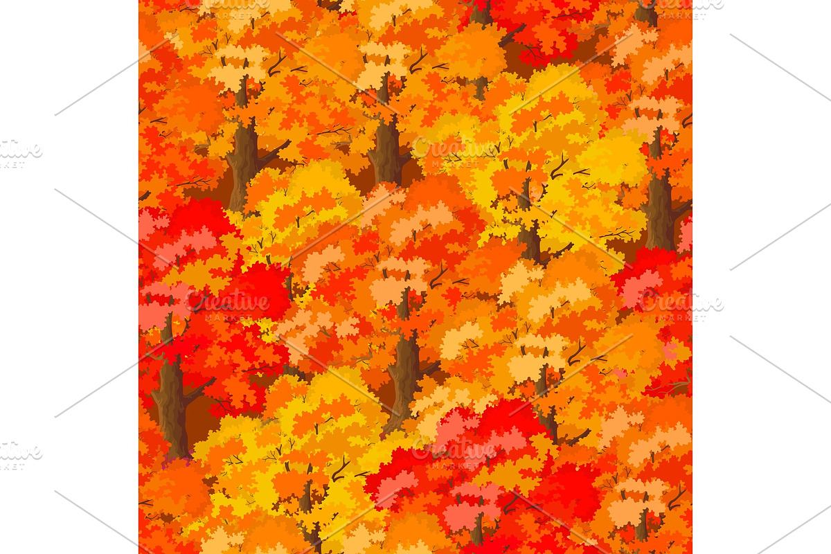 Seamless Autumn Forest in Patterns - product preview 8